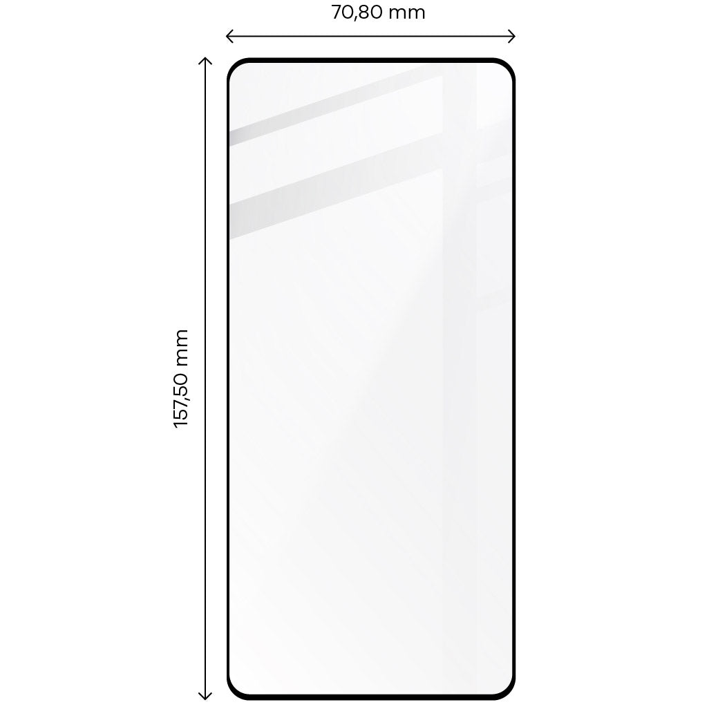 Gehärtetes Glas Bizon Glass Edge 2 für POCO F5, schwarz