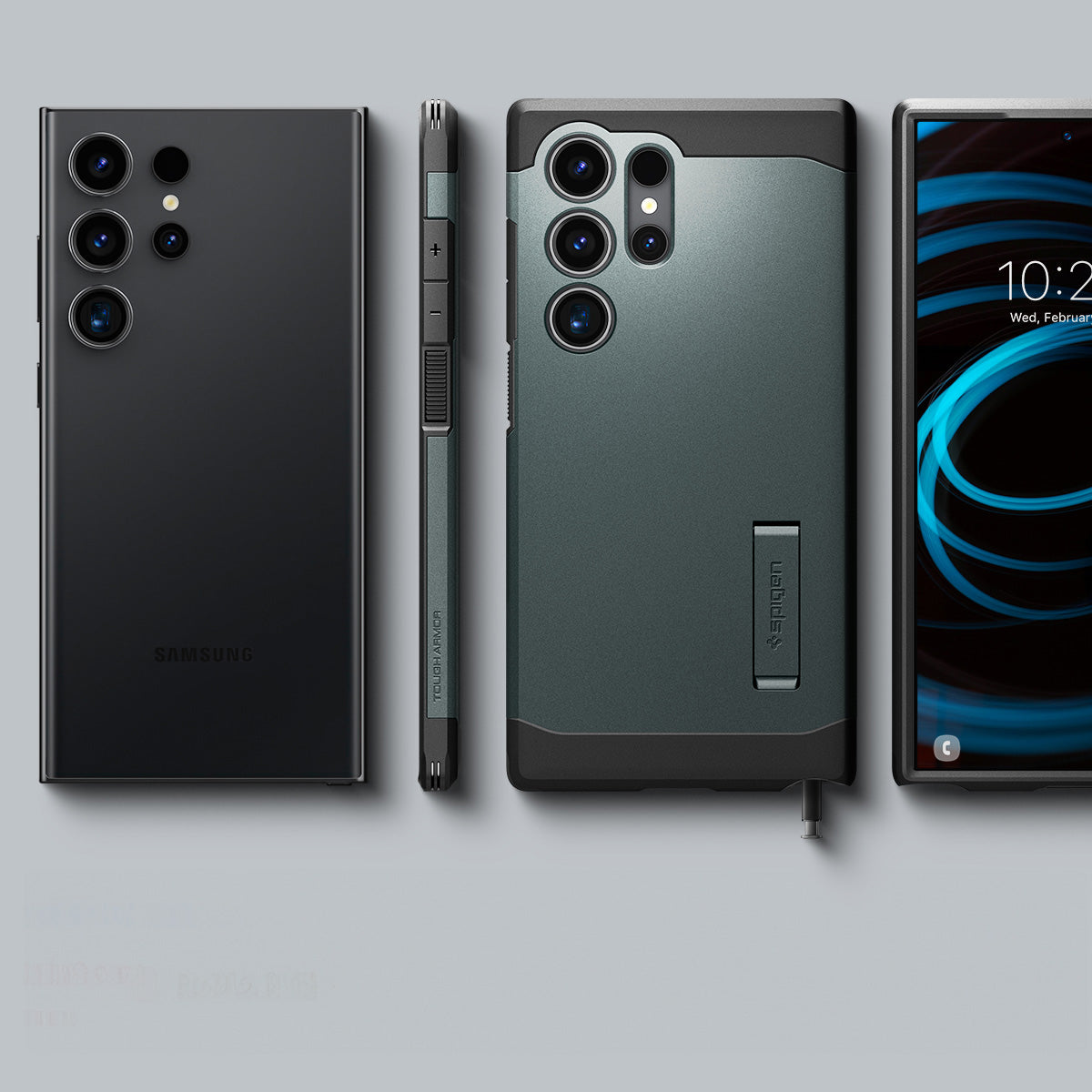 Schutzhülle für Galaxy S24 Ultra, Spigen Tough Armor, Grün