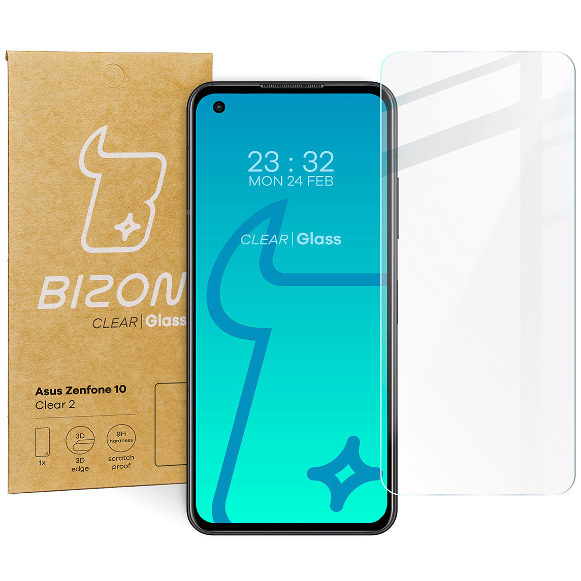 Gehärtetes Glas Bizon Glass Clear 2 für Asus Zenfone 10