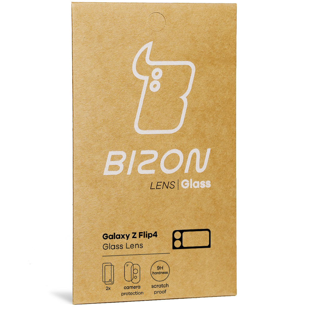 Gehärtetes Glas für die Kamera Bizon Glass Lens für Galaxy Z Flip4, 2 Stück