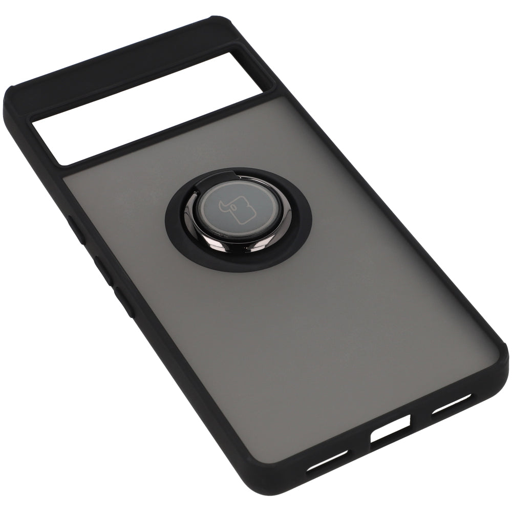 Schutzhülle Bizon Case Hybrid Ring für Pixel 7 Pro, Schwarz