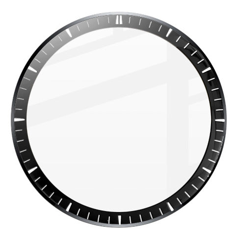Hybrides Glas für Huawei Watch 4 Pro / 4 Pro Space Edition, Bizon Glass Watch Edge Hybrid, Schwarz