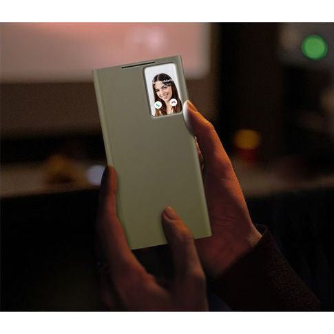 Schutzhülle Samsung Smart View Wallet Case für Galaxy S23 Ultra, Cremefarben