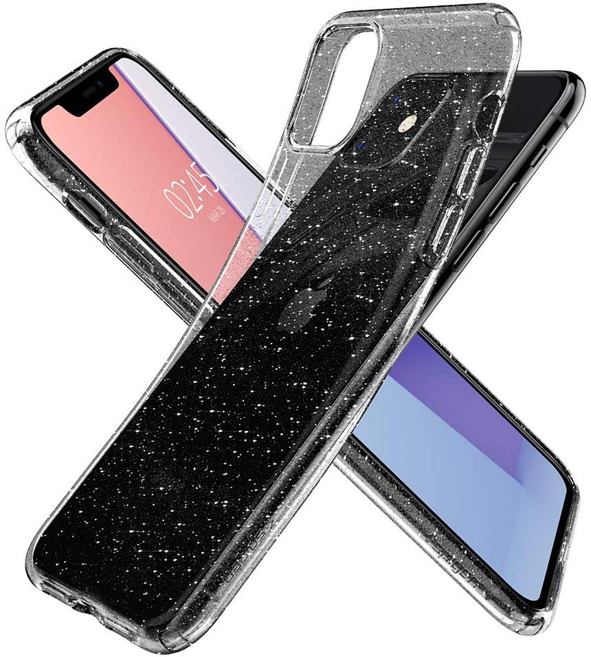 Schutzhülle Spigen Liquid Crystal Glitter für iPhone 11 transparent