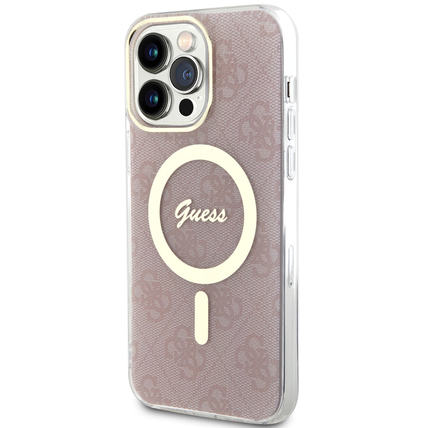 Guess Hardcase 4G MagSafe Tasche für iPhone 14 Pro Max, rosa
