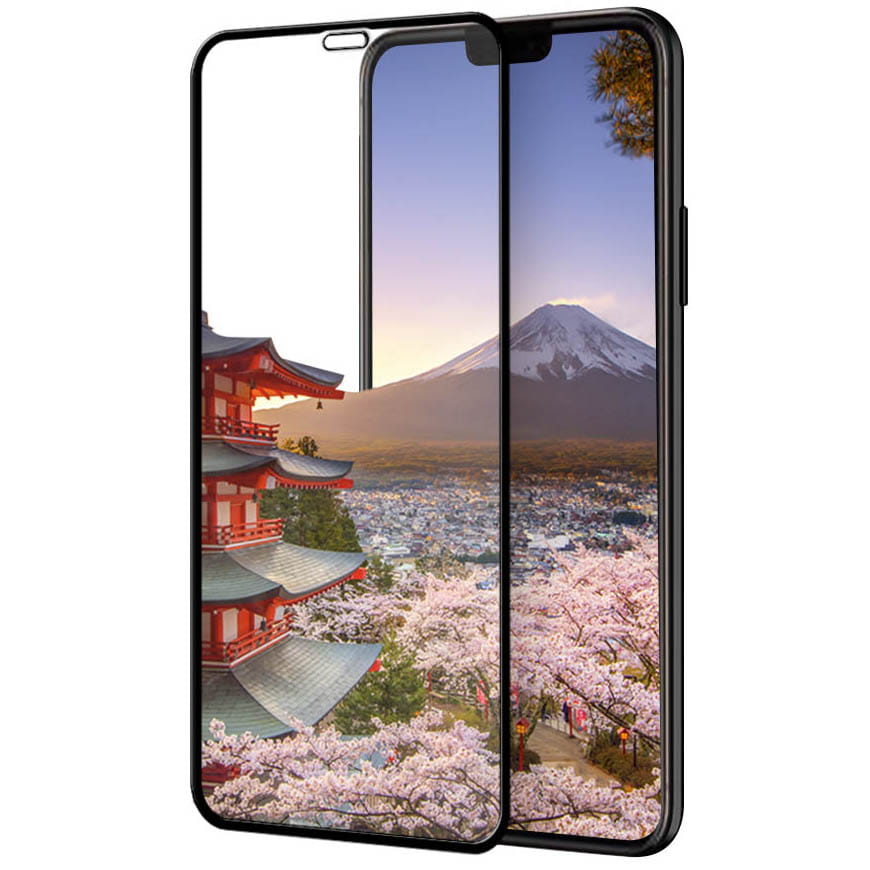 Gehärtetes Glas für die Schutzhülle Eiger 3D Glass iPhone 11, XR, schwarzer Rahmen