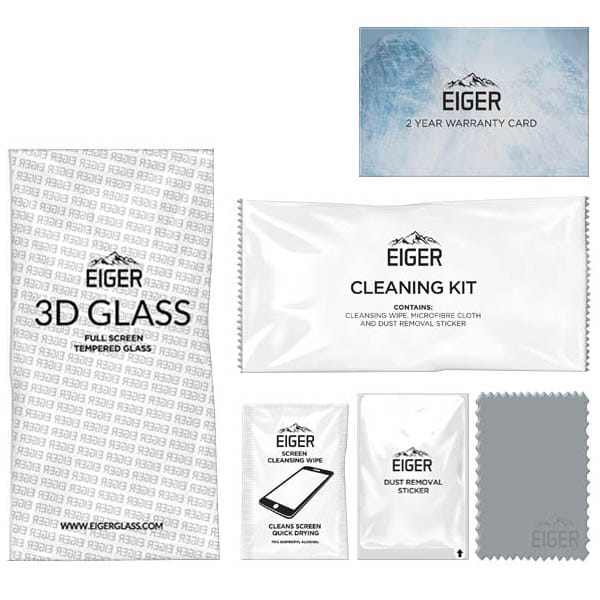 Gehärtetes Glas für die Schutzhülle Eiger 3D Glass iPhone 11, XR, schwarzer Rahmen