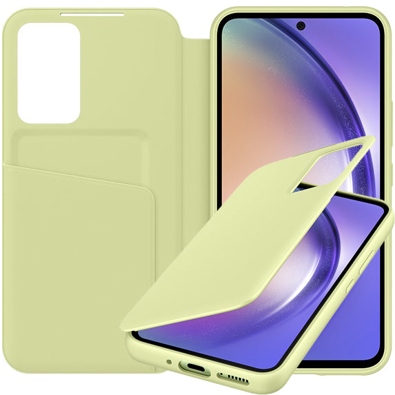 Schutzhülle Samsung Smart View Wallet Case für Galaxy A34 5G, Limette