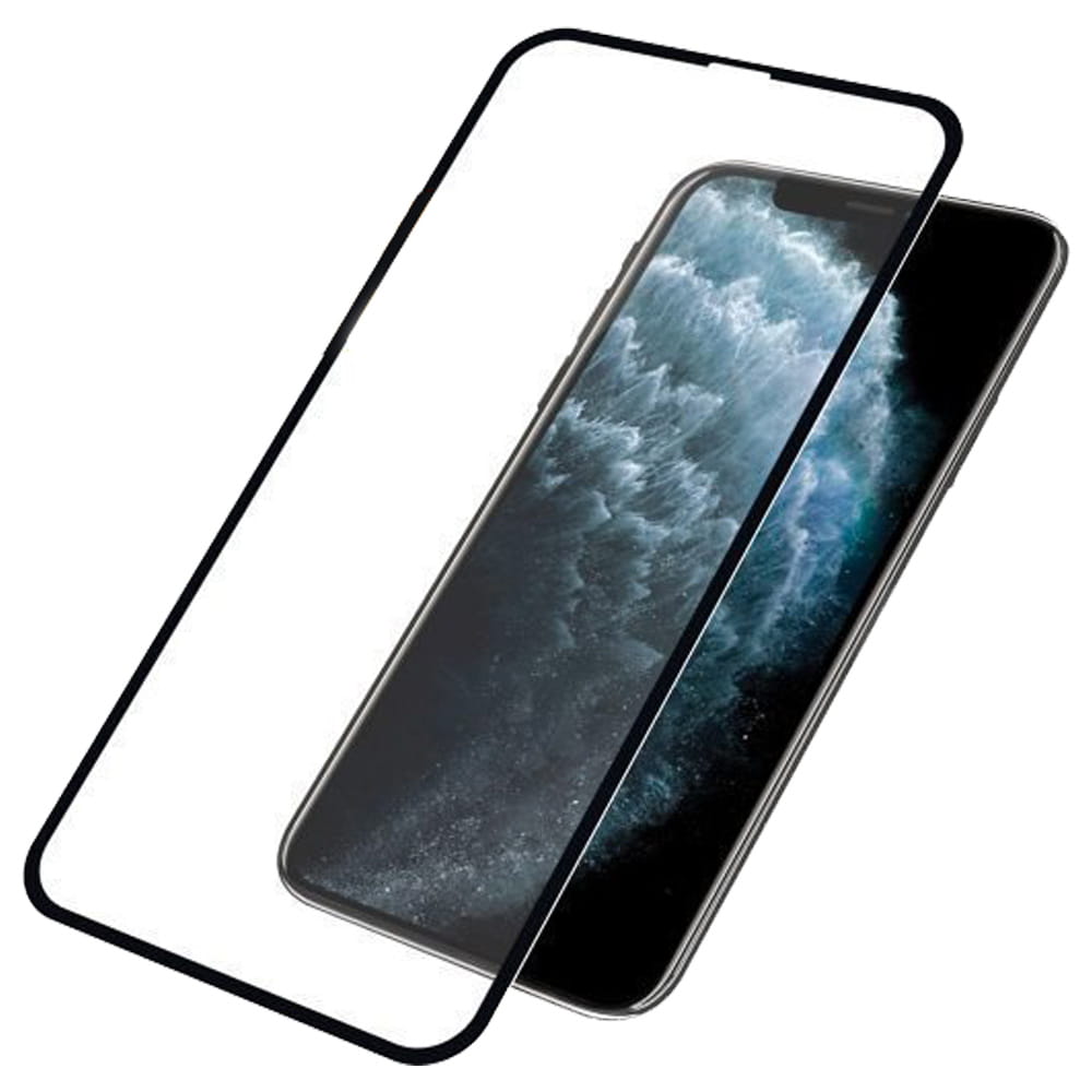 Glas für die Schützhülle PanzerGlass Case Friendly E2E iPhone 11 Pro/Xs/X, schwarzer Rahmen