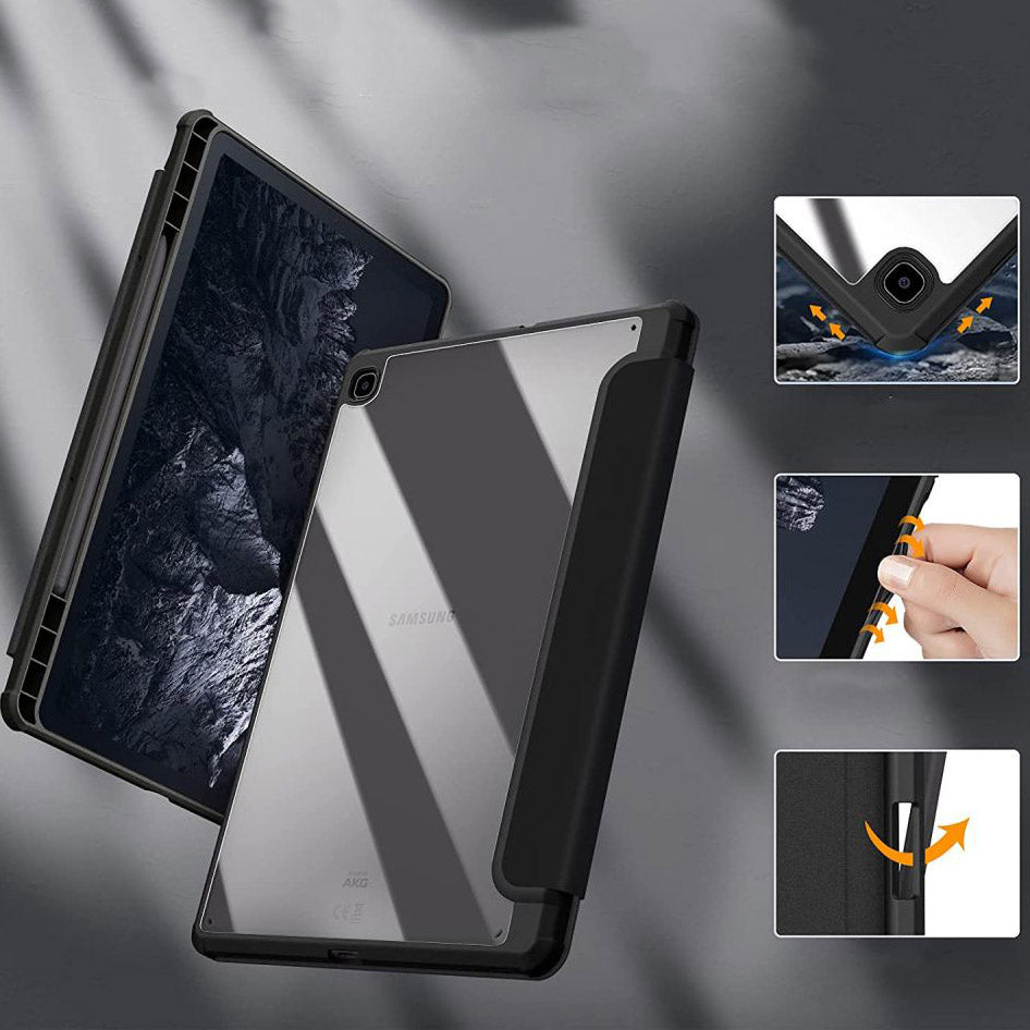 Schutzhülle Tech Protect Smartcase Hybrid für Galaxy Tab S6 Lite 10.4 2022, schwarz