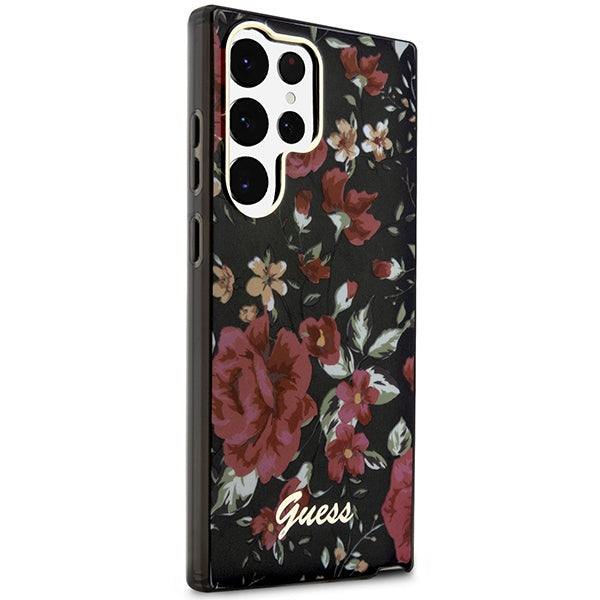 Schutzhülle Guess Hardcase Flower Collection für Galaxy S23 Ultra, Grün