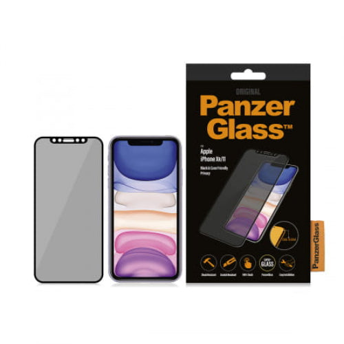 Gehärtetes Glas Panzerglass Case Friendly E2E Privacy Filter für iPhone 11, abgedunkelt