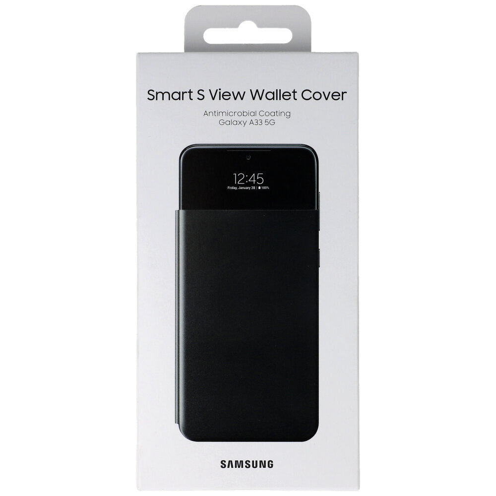 Schutzhülle Samsung S View Wallet Cover für Galaxy A33 5G, Schwarz