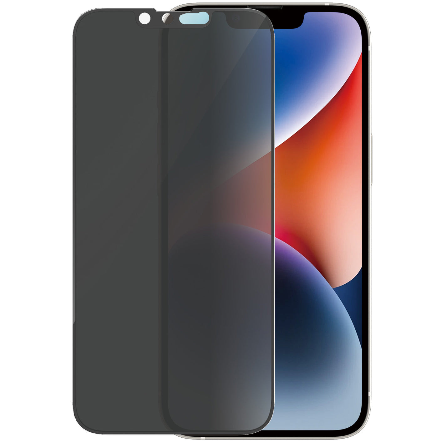 Gehärtetes Glas für iPhone 16e / 14 / 13 Pro / 13 für das gesamte Display, PanzerGlass Ultra-Wide Fit Privacy, Getönte mit schwarzer Rahmen