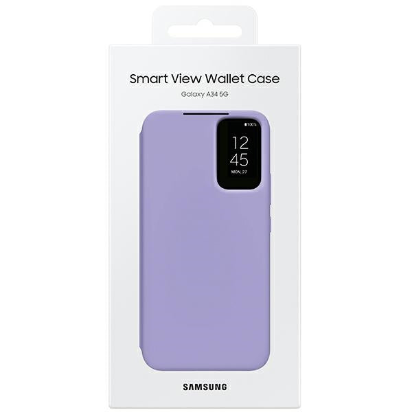 Schutzhülle Samsung Smart View Wallet Case für Galaxy A34 5G, Violett