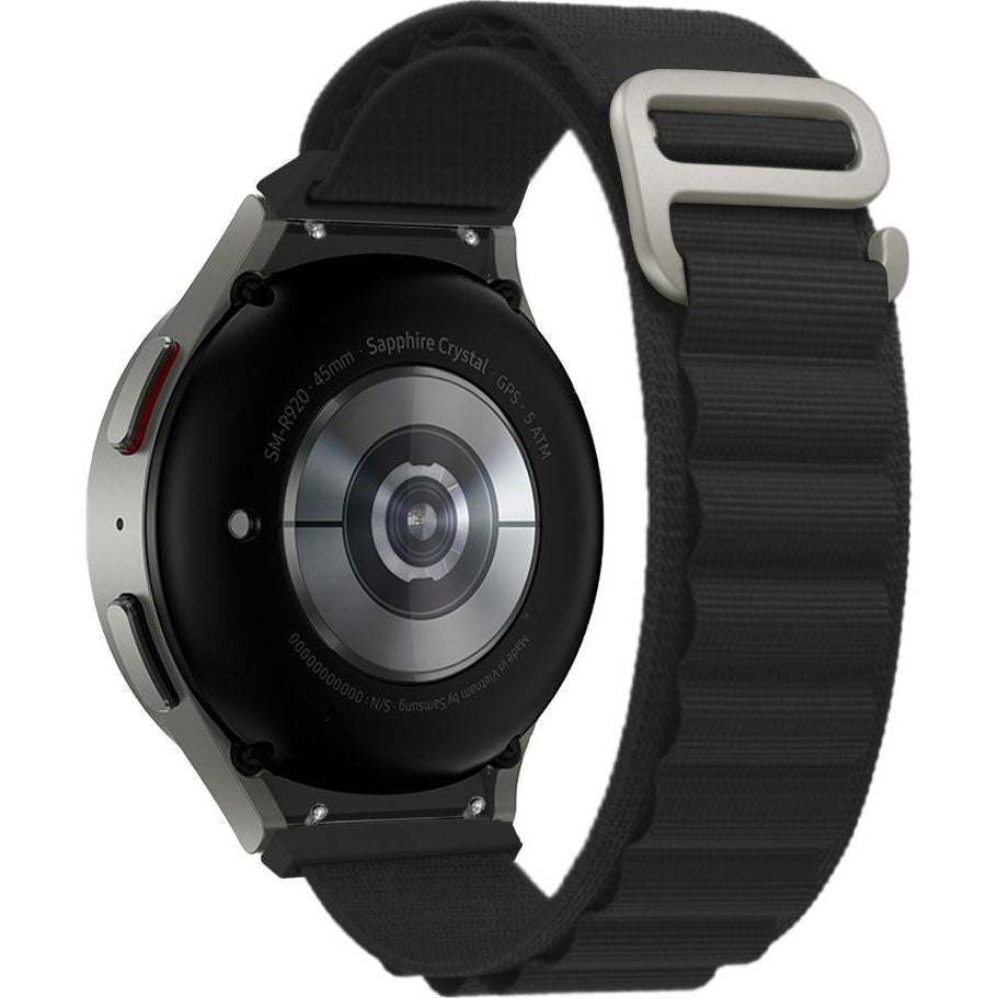 Armband für Galaxy Watch 6/5 Pro/5/4/3, Tech Protect Nylon Pro, Schwarz
