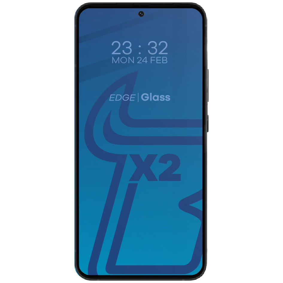 Gehärtetes Glas - 2 Stück + Kameraschutz für Galaxy S23 Plus, Bizon Glass Edge 2 Pack, Schwarz