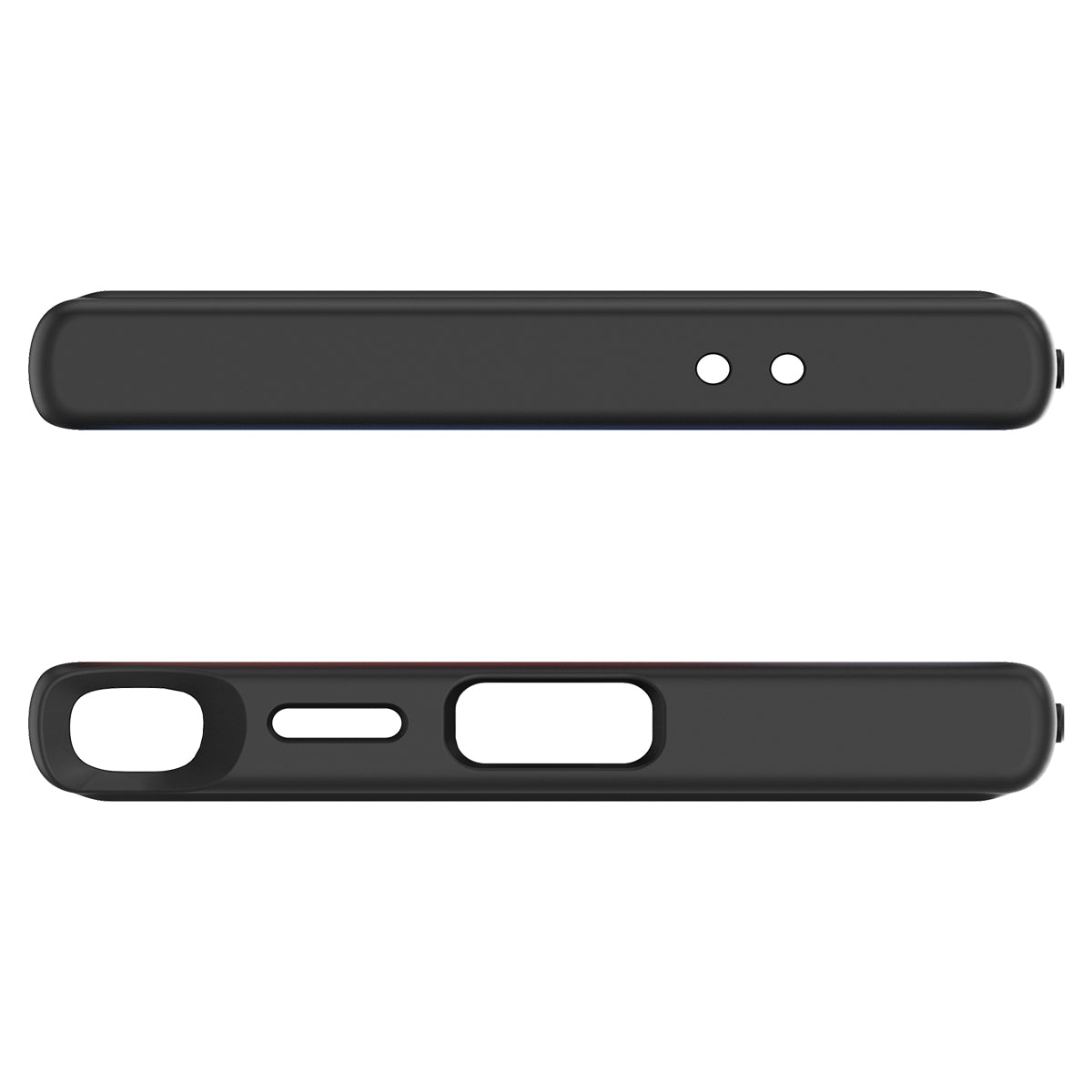 Schutzhülle für Galaxy S24 Ultra, Spigen Ultra Hybrid, Durchscheinend-Schwarz