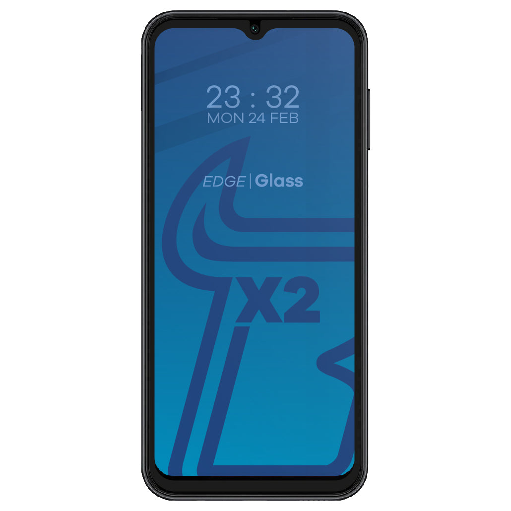 Gehärtetes Glas Bizon Glass Edge 2 - 2 Stück + Kameraschutz für Galaxy A14 4G/5G, Schwarz