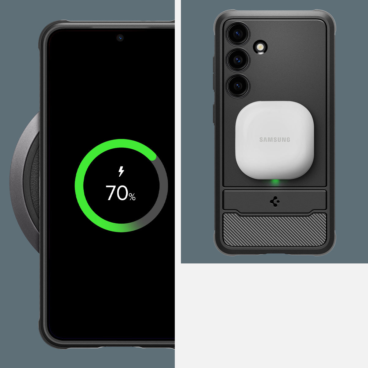 Schutzhülle für Galaxy S24 Plus, Spigen Rugged Armor, Schwarz