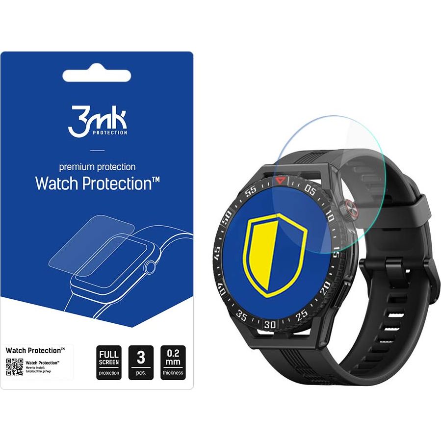 Hybridglas 3mk Watch Protection für Huawei Watch GT 3 SE, 3 Stück