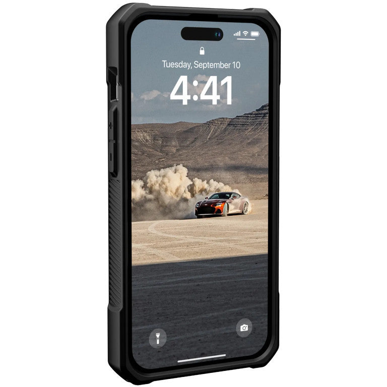 Schutzhülle Urban Armor Gear Monarch für iPhone 14 Pro, Schwarz + carbon