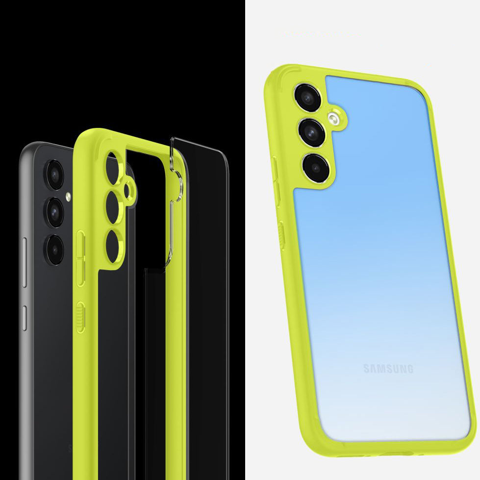 Schutzhülle Spigen Ultra Hybrid für Galaxy A54 5G, Transparent/Limette