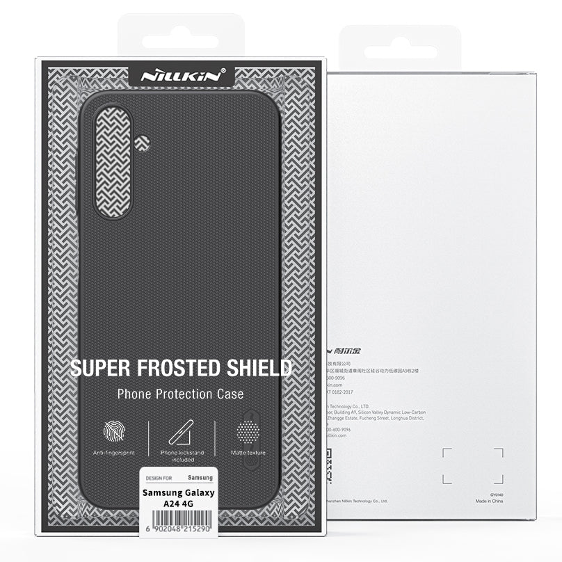 Schutzhülle Nillkin Super Frosted Shield für Galaxy A24 4G, Schwarz