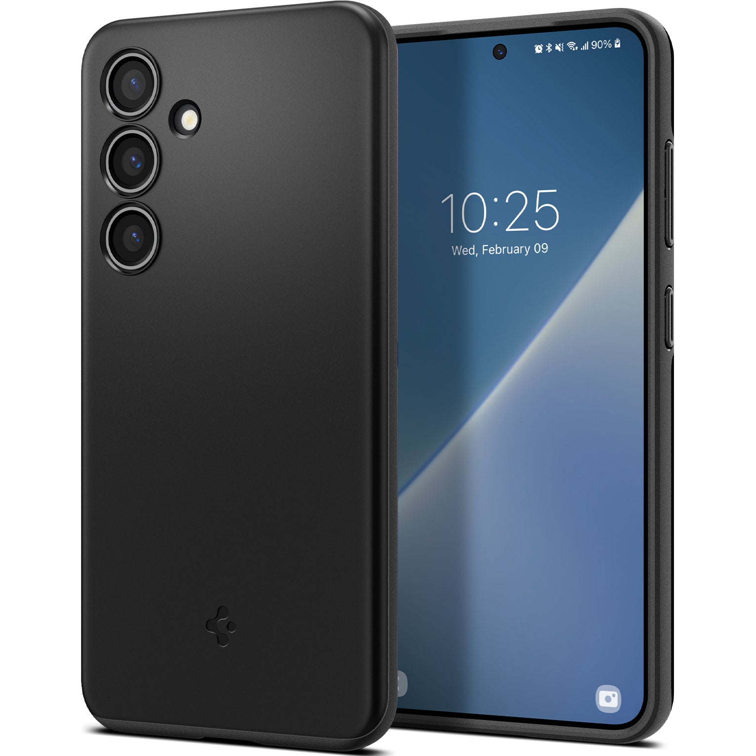 Schutzhülle für Galaxy S24, Spigen Thin Fit, Schwarz