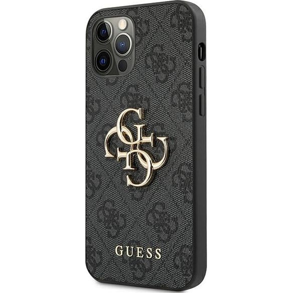 Schutzhülle Guess 4G Big Metal Logo für iPhone 12 / 12 Pro, Grau