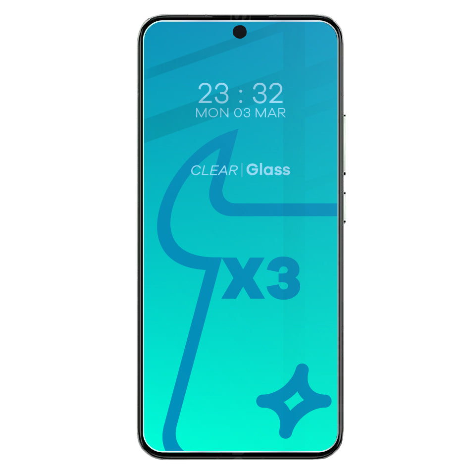 Gehärtetes Glas - 3 Stück + Kameraschutz, Xiaomi 13, Bizon Glass Clear 2 Pack