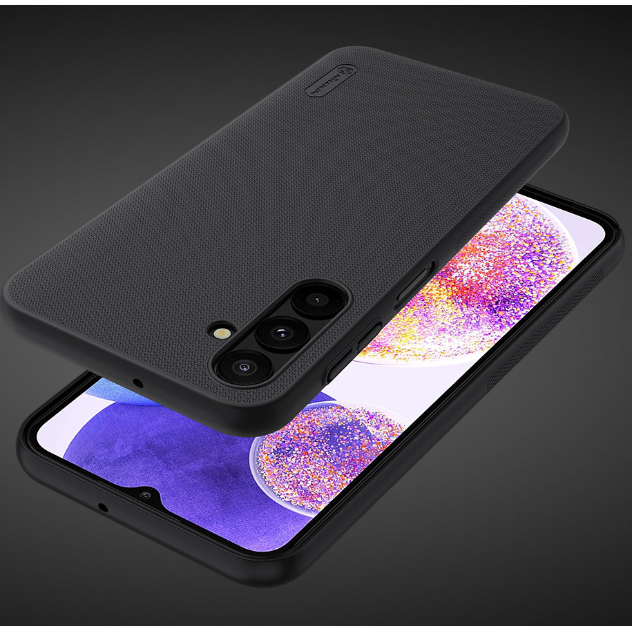 Schutzhülle Nillkin Super Frosted Shield für Galaxy A24 4G, Schwarz
