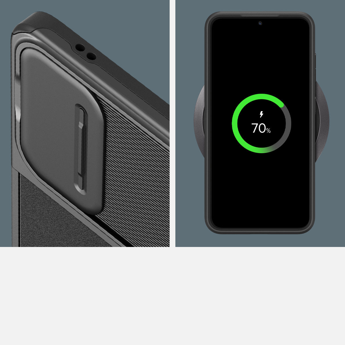 Schutzhülle für Galaxy S24, Spigen Optik Armor, Schwarz