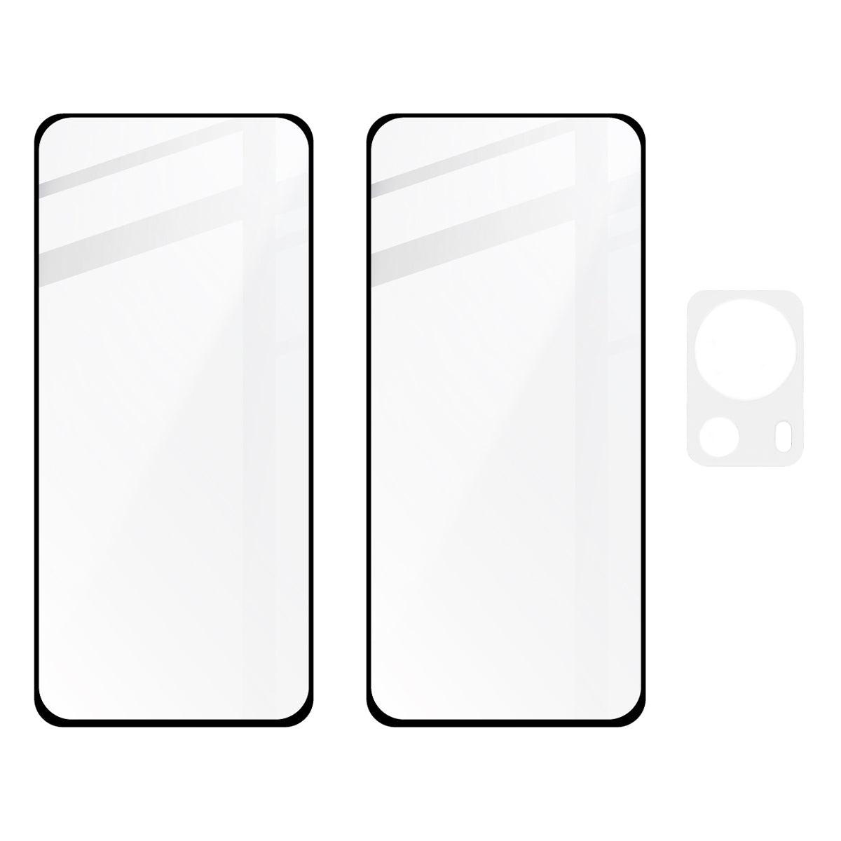 Gehärtetes Glas Bizon Glass Edge 3D - 2 Stück + Kameraschutz für Xiaomi 13 Lite, Schwarz
