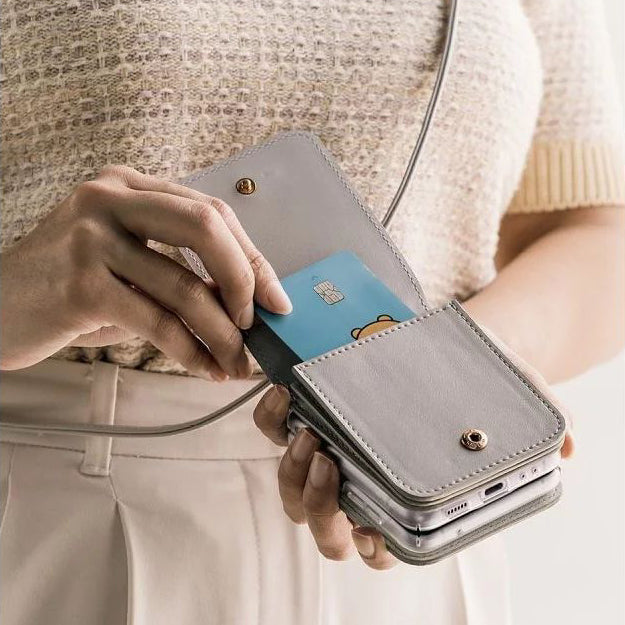 Schutzhülle Ringke Signature Card Pocket für Galaxy Z Flip4, Grau