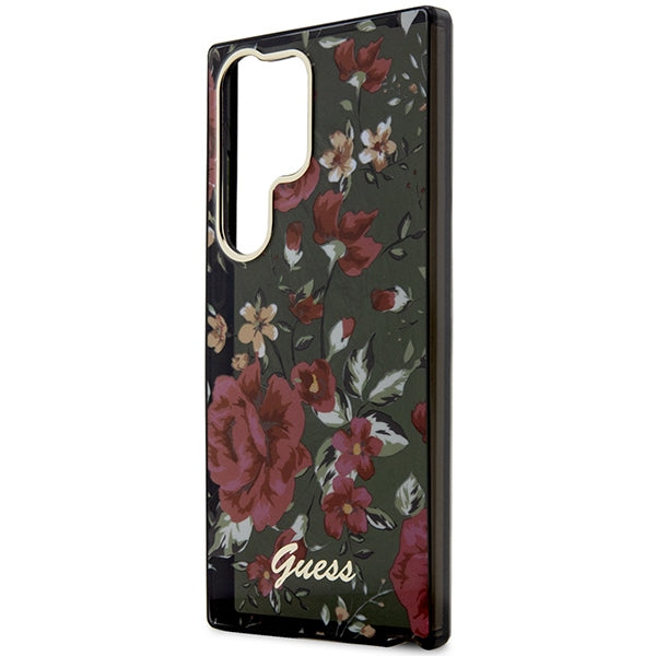 Schutzhülle Guess Hardcase Flower Collection für Galaxy S23 Ultra, Grün