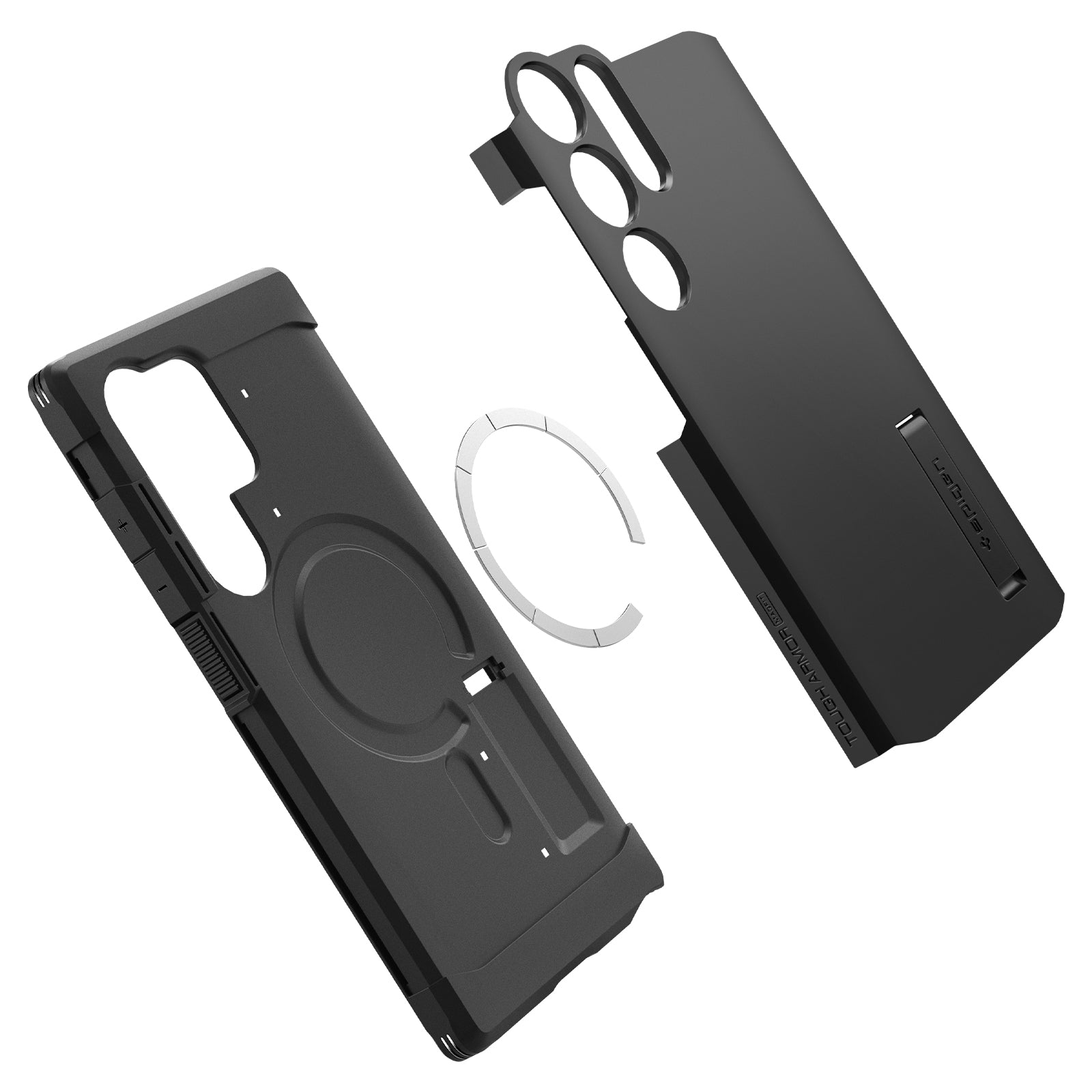 EASSGU Hülle Für Realme 10 (4G) Mit Kickstand – Stoßfest, Mecha-Stil, Grau