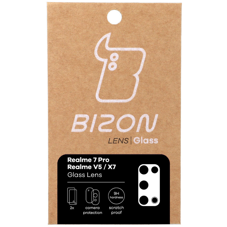 Glas für die Kamera Bizon Glass Lens für Realme 7 Pro, 2 Stück