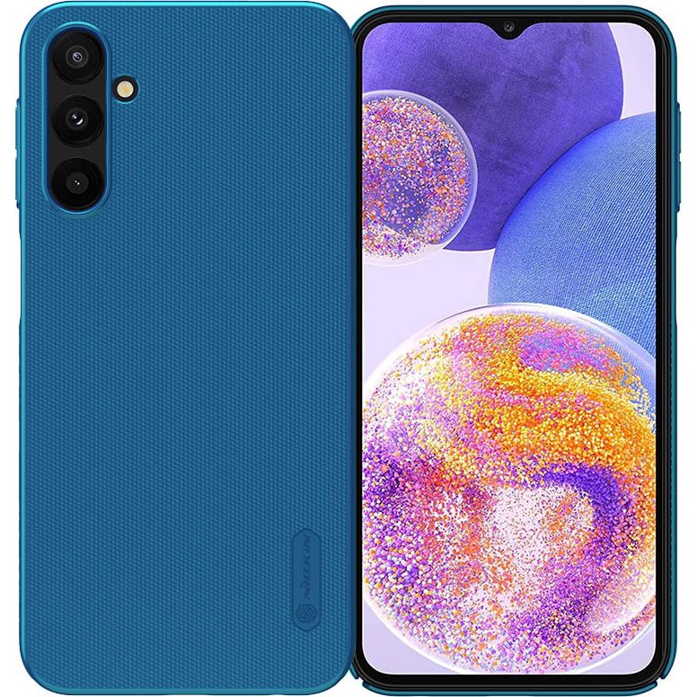 Schutzhülle Nillkin Super Frosted Shield für Galaxy A24 4G, Blau