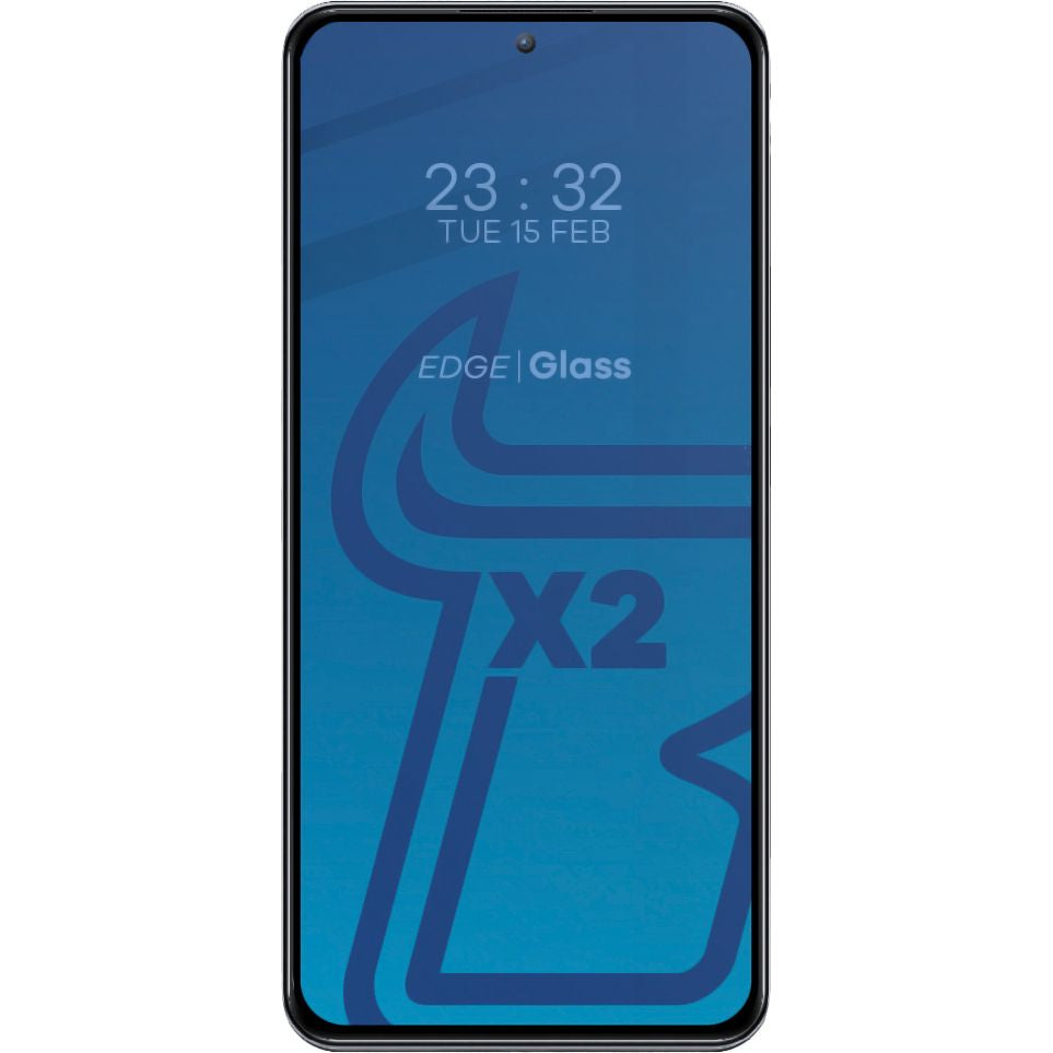 Gehärtetes Glas Bizon Glass Edge - 2 Stück + Kameraschutz, Xiaomi 12T, Schwarz