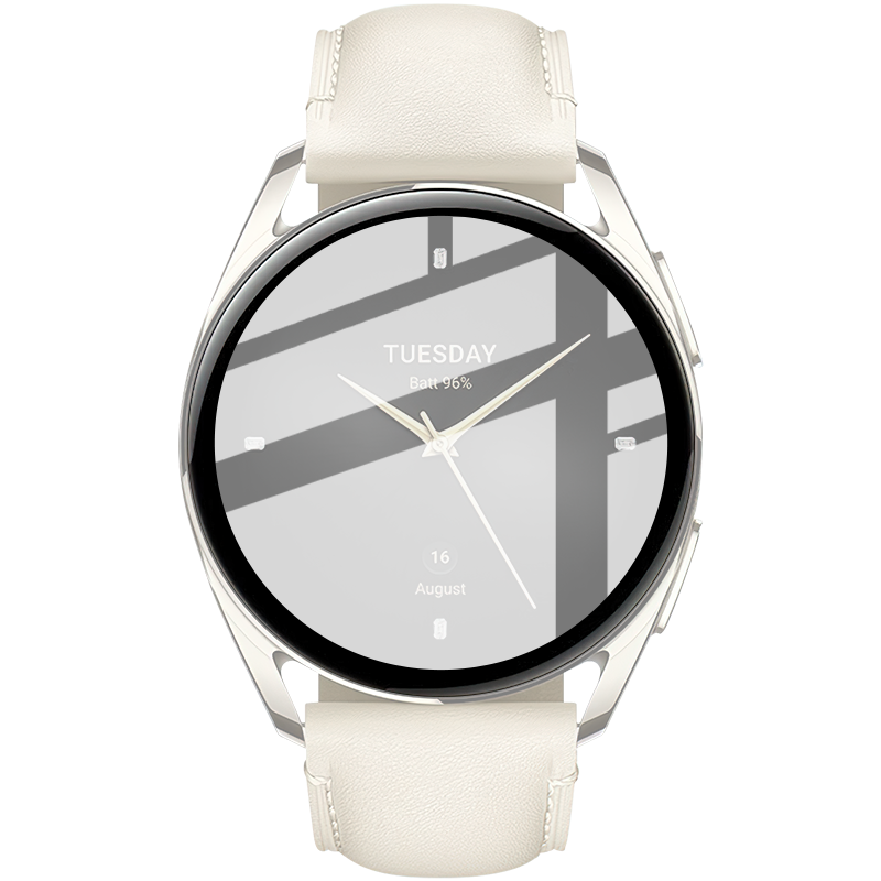 Gehärtetes Glas Bizon Glass Edge für Xiaomi Watch S2 42 mm, Schwarz