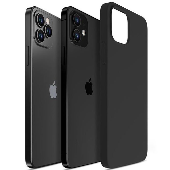 Schutzhülle 3mk Silicone Case für iPhone 12 / 12 Pro, Schwarz