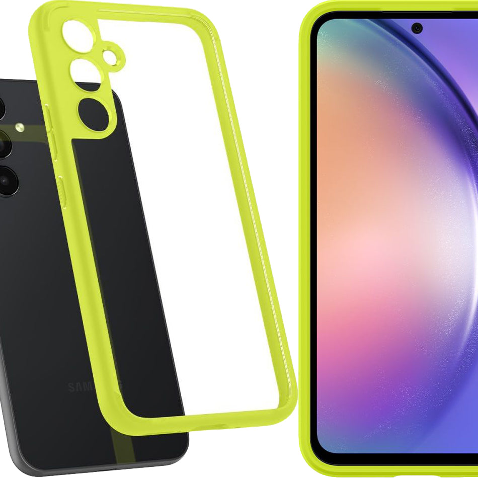 Schutzhülle Spigen Ultra Hybrid für Galaxy A54 5G, Transparent/Limette