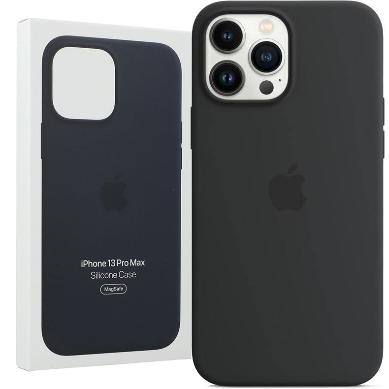 Schutzhülle Apple Silicone Case MaSafe für iPhone 13 Pro Max, Schwarz