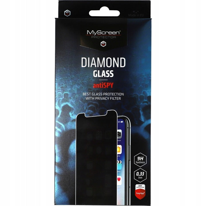Sichtschutzglas für iPhone 16e / 14 / 13 Pro / 13, MyScreen Diamond Glass antiSPY