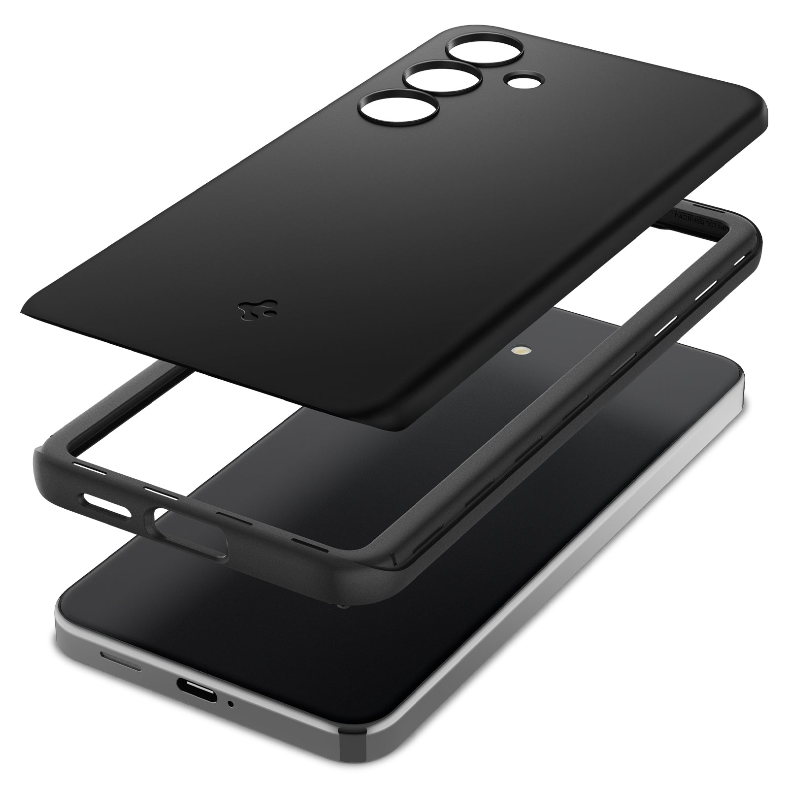 Schutzhülle für Galaxy S24, Spigen Thin Fit, Schwarz