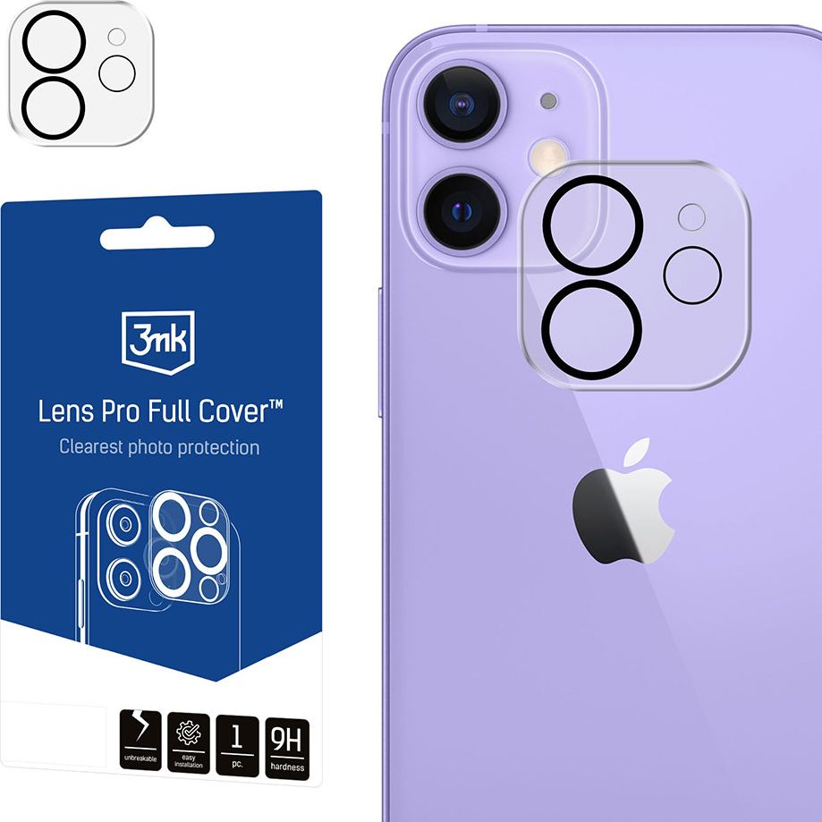 Objektivschutz 3mk Lens Pro Full Cover für Apple iPhone 11, Apple iPhone 12 Mini
