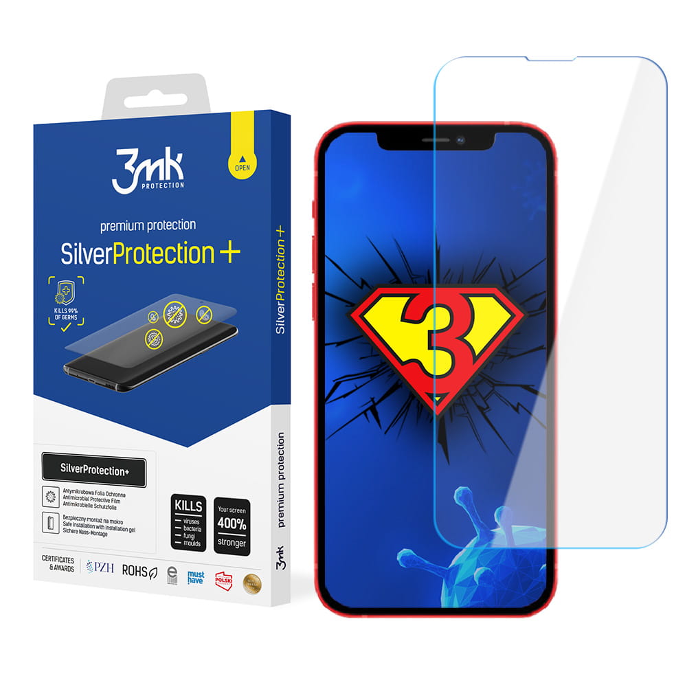 Antimikrobielle Schutzfolie 3MK Silver Protection+ für Apple iPhone 13 Mini
