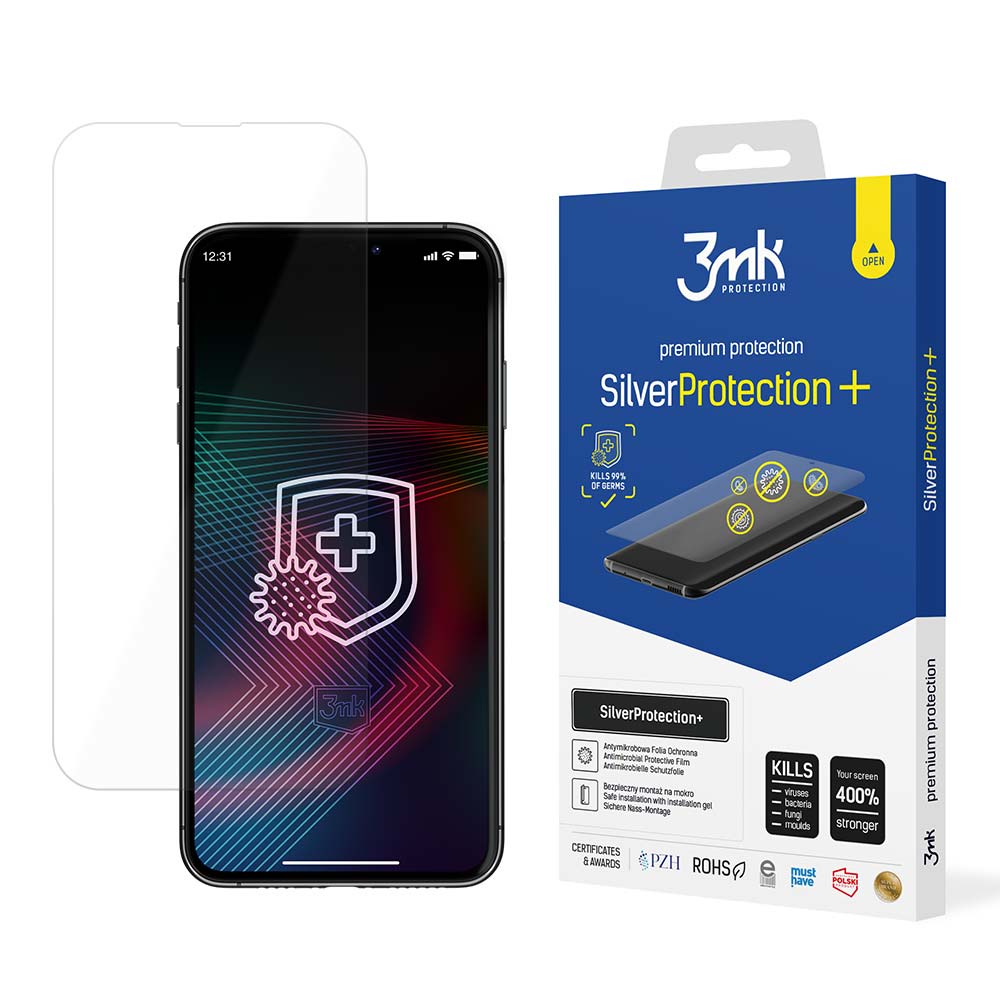 Antimikrobielle Schutzfolie 3MK Silver Protection+ für iPhone 14 / 14 Pro