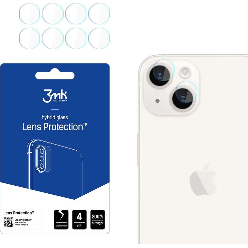 Objektivschutz 3mk Lens Protection für iPhone 15, 4 Sätze